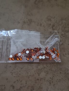 Orange Flatback Rhinestone Embellishments for Crafts